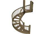 Spiral Staircase 3D Model preview