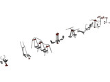 Sport Fitness Set 3D Model preview