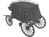 Stage Coach 3D Model