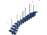 Stair Wood 3D Model preview