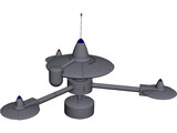 Star Trek Space Station K-7 TOS 3D Model preview