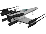 Star Wars Rebel X-Wing Fighter 3D Model preview
