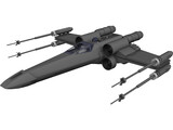 Star Wars X-Wing Starfighter 3D Model preview