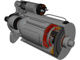 Starting Motor Cutway 3D Model preview