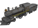 Steam Locomotive 3D Model preview