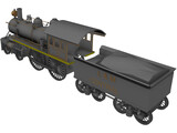Steam Locomotive 3D Model