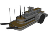 Steamboat SideWheel (1900) 3D Model preview