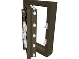 Steel Bank Vault Door 3D Model preview