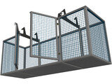 Steel Cage with Doors 3D Model