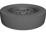 Steel Rim 14 Inch 3D Model preview