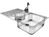 Steel Sink and Faucet 3D Model