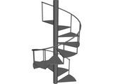 Steel Stair 3D Model preview