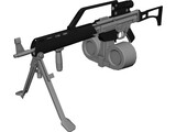 Stg44 modified SAW 3D Model preview