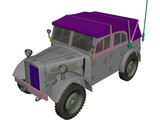 Stoewer Kfz.2 German Army Car 3D Model preview