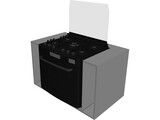 Stove Built-in 5 Burner 3D Model preview