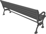 Street Bench 3D Model