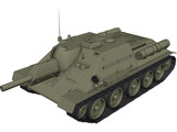 SU-122 3D Model preview