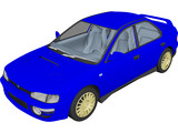 Subaru Impreza WRX GT Turbo (1998) 3D Model preview
