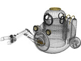 Submarine Sub Fantasy 3D Model
