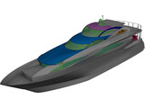 Sunseeker Yacht 3D Model preview