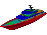 Super Yacht 155feet 3D Model preview