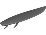 Surfboard 3D Model preview