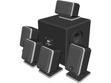 Surround Speaker Set 5.1 3D Model preview