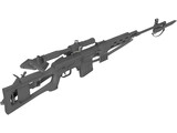 SVD Dragunov Sniper Rifle 3D Model