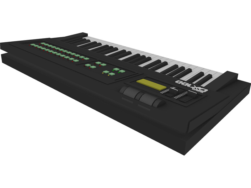 Yamaha DX100 Synthesizer 3D Model