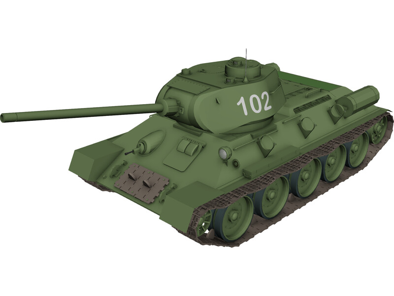 T-34 Tank 3D Model