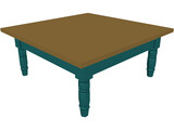 Table Colonial Coffee 3D Model