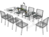 Table Dinner Contemporary 3D Model