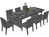 Table Dinner Contemporary 3D Model