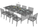 Table Dinner Contemporary 3D Model