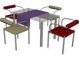 Table Dinner Modern 3D Model preview