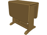 Table Folding 3D Model preview