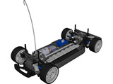Tamiya TT01 RC Car Chassis 3D Model preview