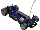 Tamiya TT01 RC Car Chassis 3D Model