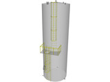 Tank, Vertical, UL 142, 29600 gallons 3D Model