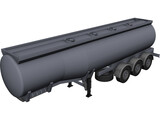 Tanker Semi Trailer 3D Model preview