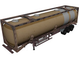 Tanker Trailer 3D Model preview