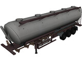 Tanker Trailer 3D Model preview