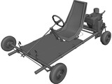 Tecumseh 4 Stroke Go Cart 3D Model preview