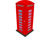 Telephone Booth 3D Model preview