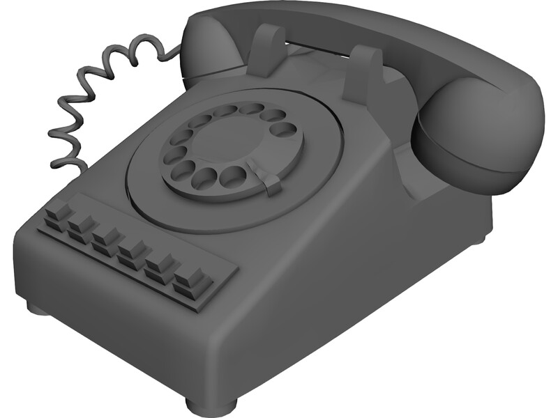 Telephone Rotary Office 3D Model
