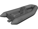 Tender Boat Inflatable [+Jet] 3D Model preview