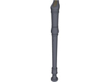 Tenor Recorder Flute 3D Model