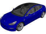 Tesla Model 3 (2020) 3D Model preview