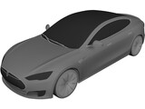 Tesla Model S P100D 3D Model preview