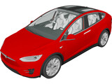 Tesla Model X (2017) 3D Model preview